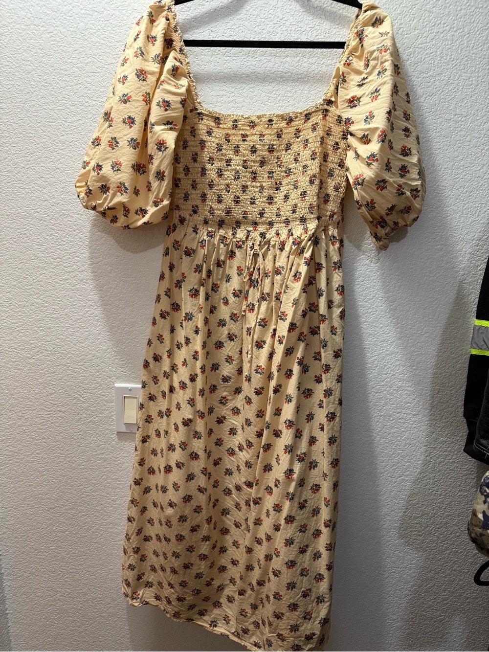 Christy Dawn Katrina in Blooming Crocus Large Beige Floral Smocked maxi Dress - Picture 2 of 2